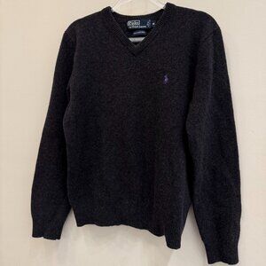 Polo by Ralph Lauren Gray Wool Sweater Size Medium